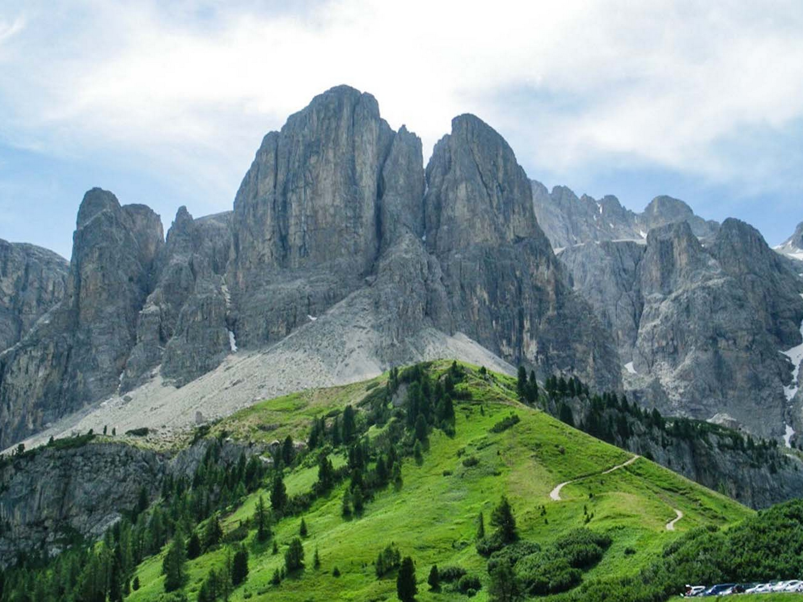 Stunning dolomite rock formations in Northern Italy