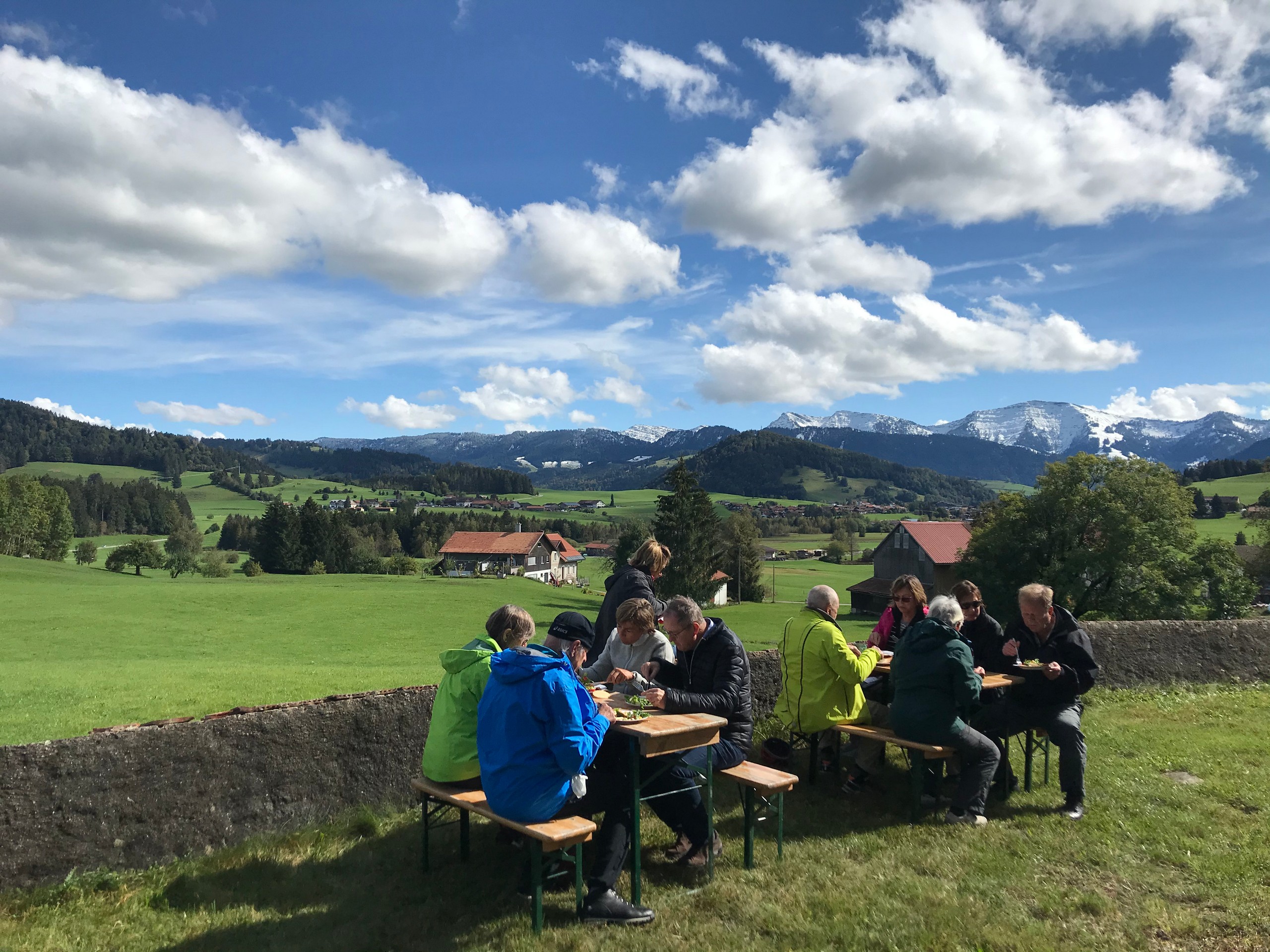 Having lunch while on guided Bavaria tour