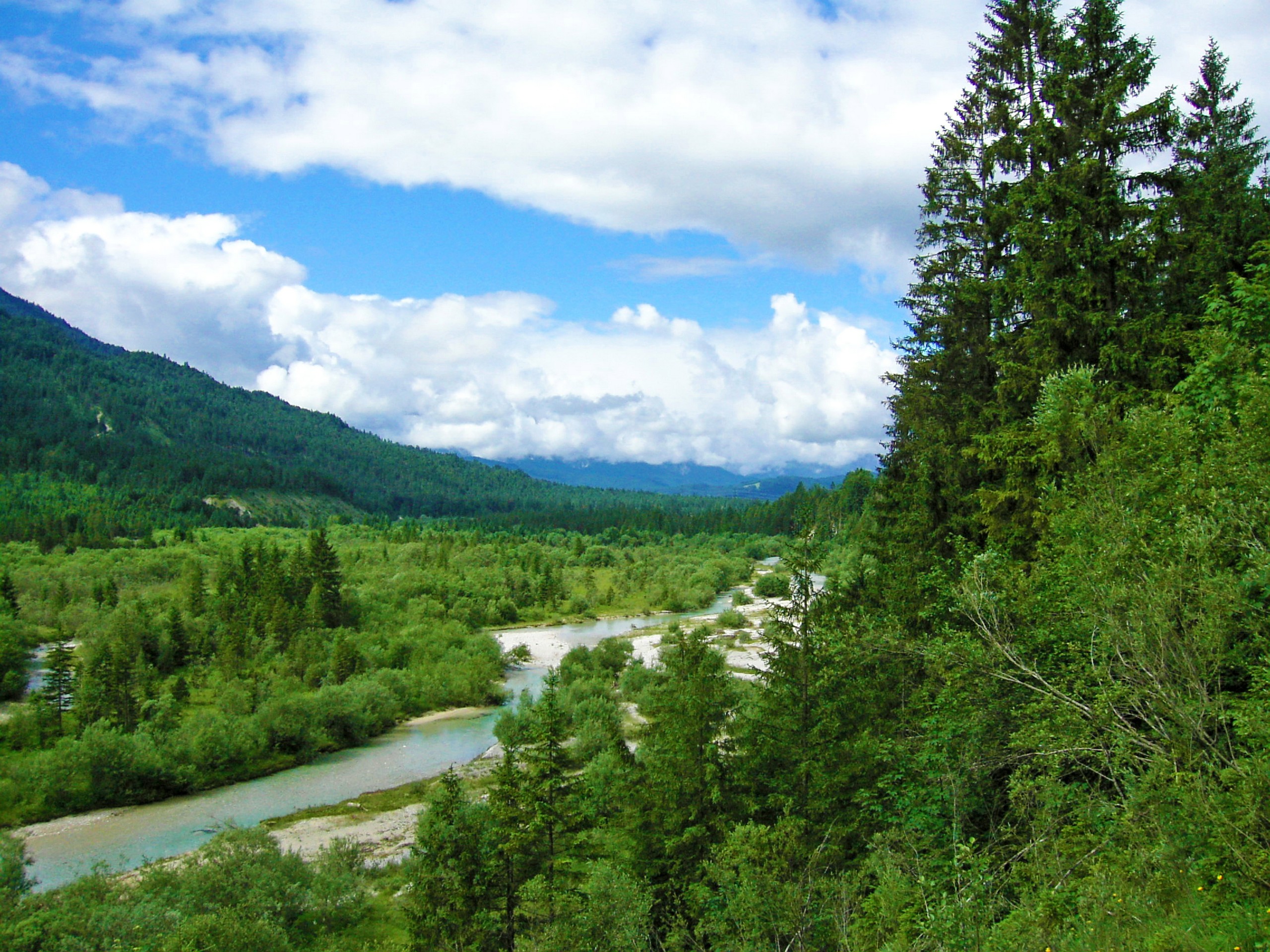 Beautiful valley with a river in Germany