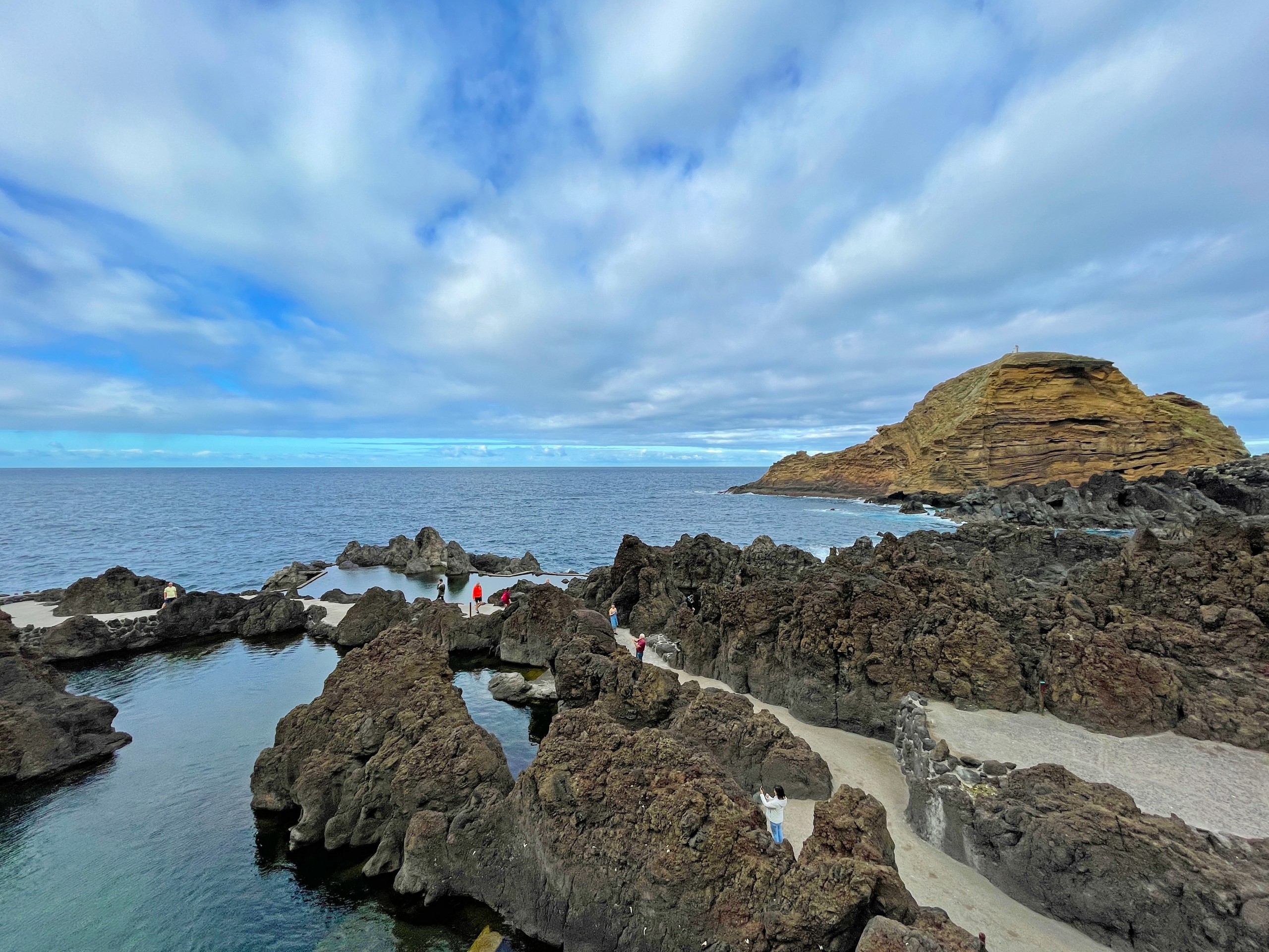 Rugged shore of Porto Moniz in Madeira