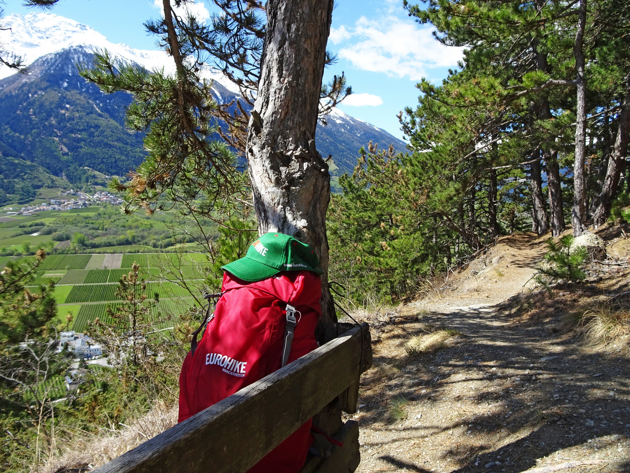 Resting break along the Vinschgau route in South Tyrol