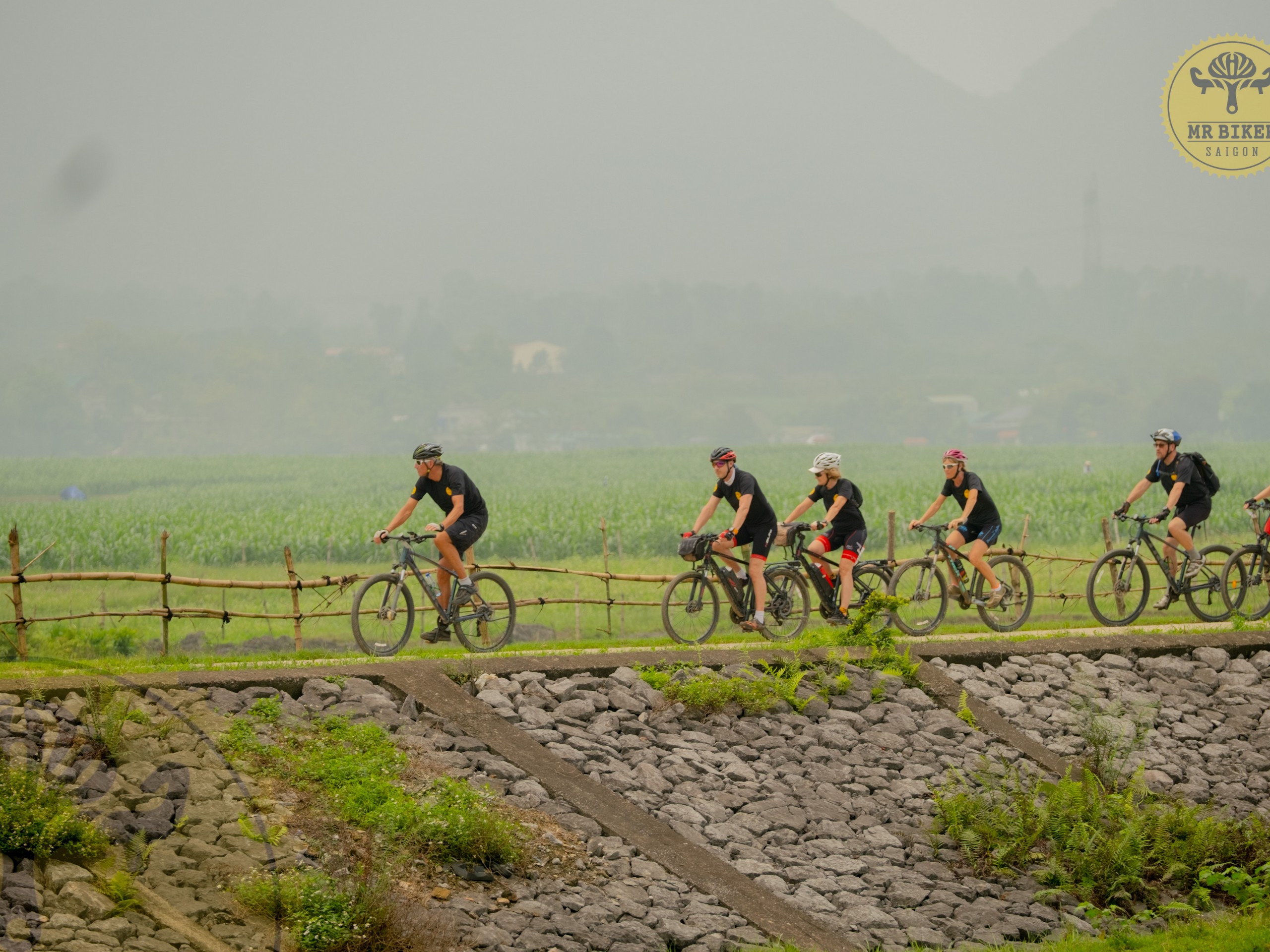 Riding through the fog in Vietnam