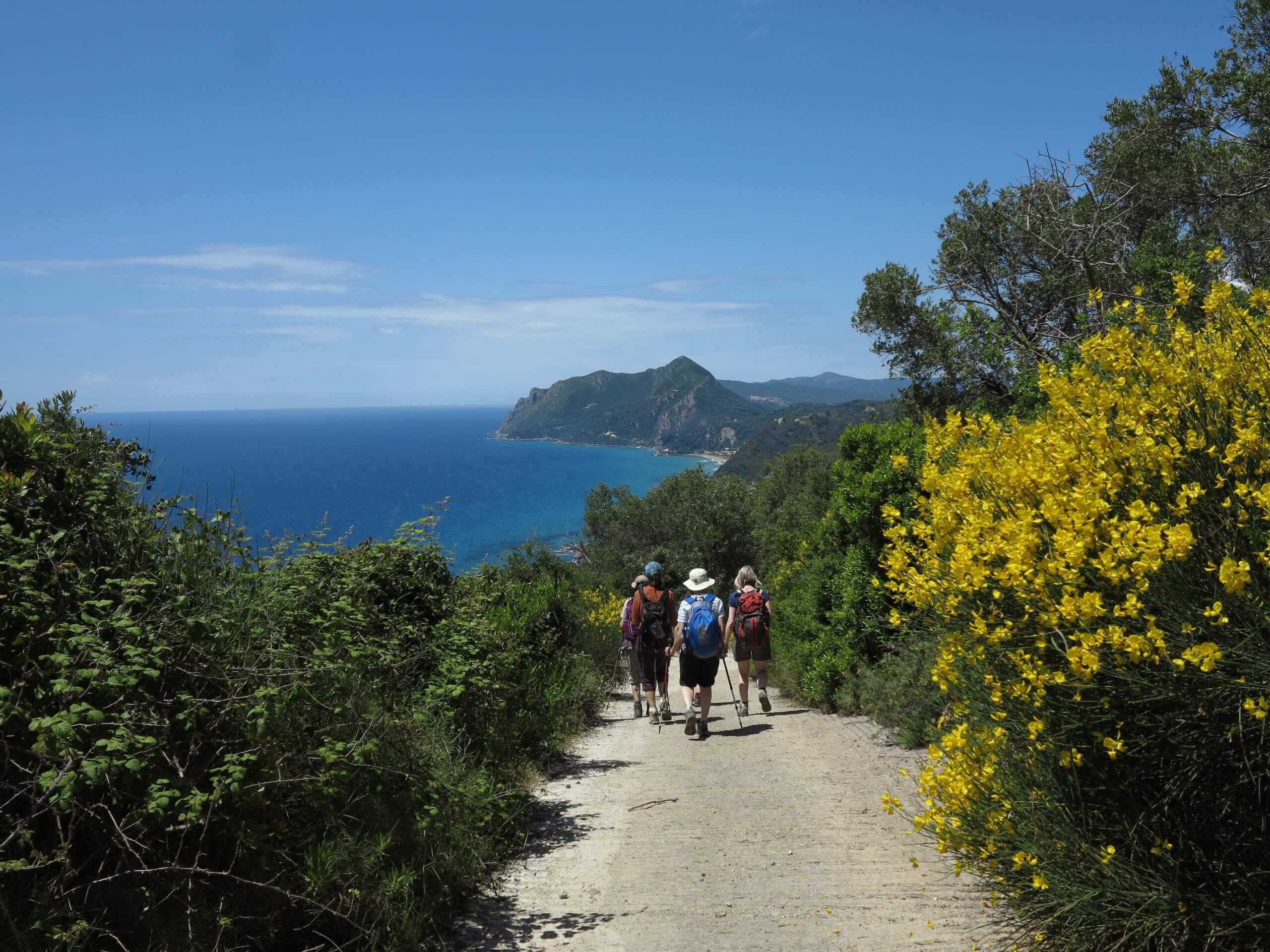 Hiking along the coast of Corfu