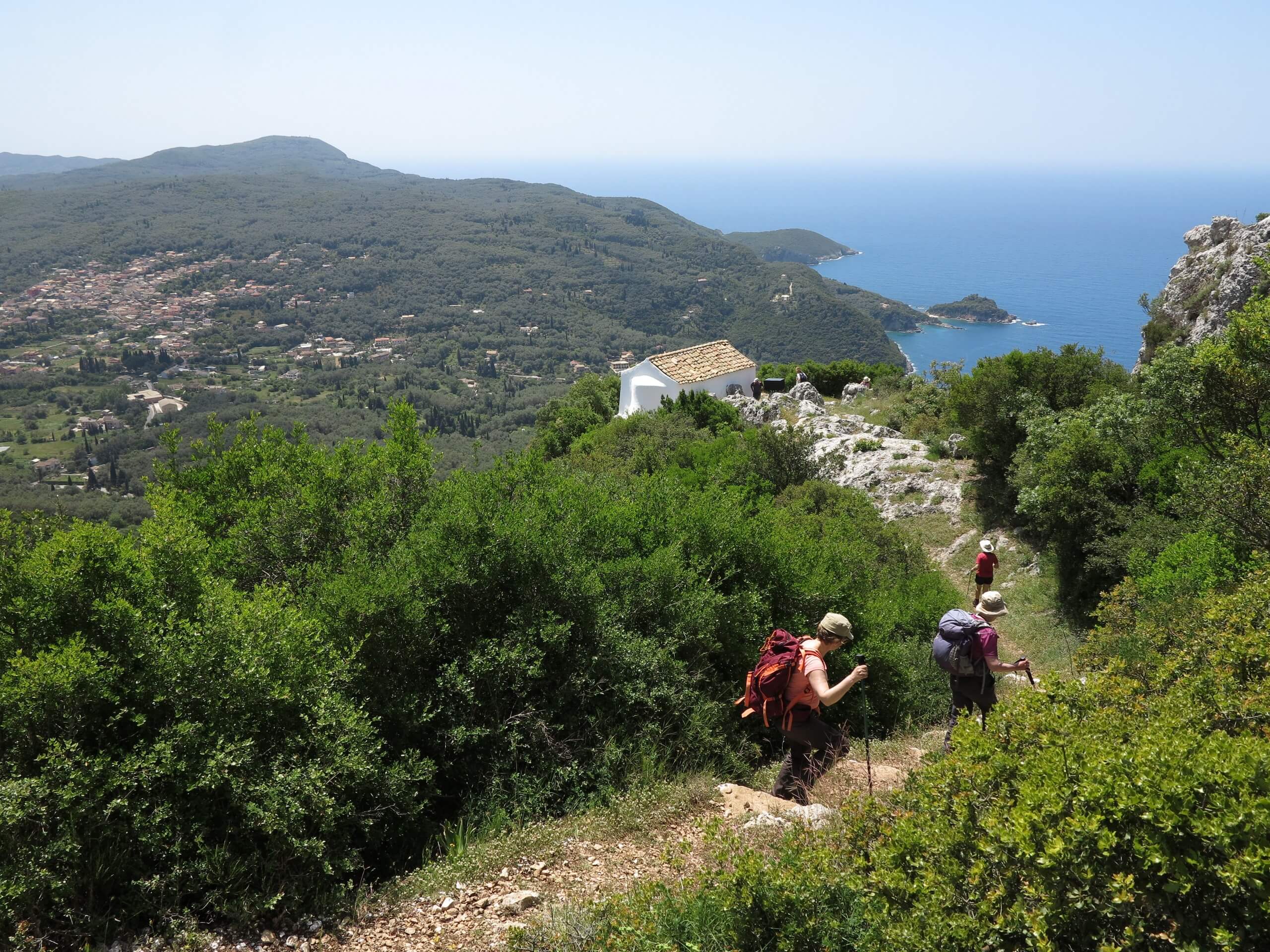 Randonnée sur Corfou et la chapelle d'Agios Simeon