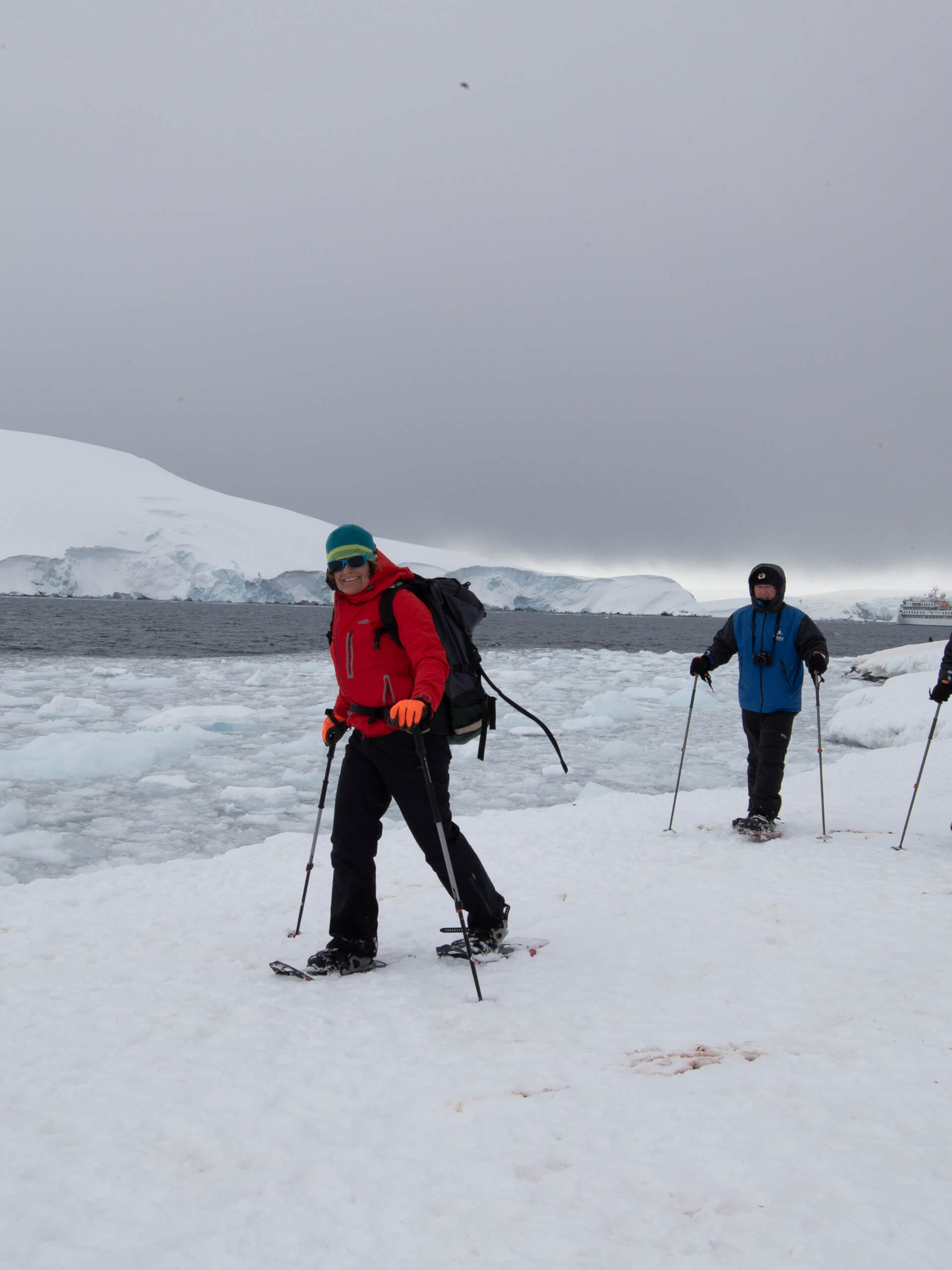 Snowshoeing in Antarctica